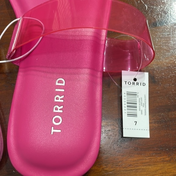 Torrid Pink Double Strap Jelly Sandals - Picture 5 of 7